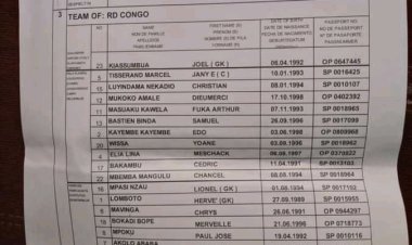 RDC vs Maroc : Le sélectionneur des léopards publie son onze de départ avec Meschack Elia et Yoane Wissa. Pas de Mbokani (Voici la liste)