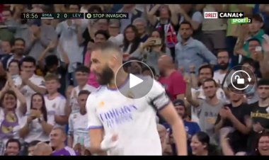 Karim Benzema marque son 323 buts qui fait de lui meilleur buteur de l'histoire de Real Madrid (Vidéo)