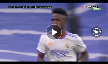 Réal Madrid : en vidéo les trois buts marqués par Vinicius face à Levante