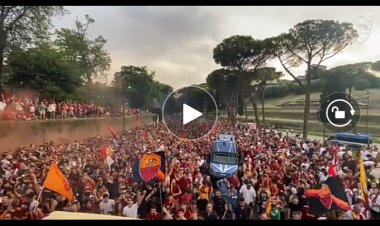 Foot : Rome en ébullition après le premier trophée européen de l'AS Roma (Vidéo)
