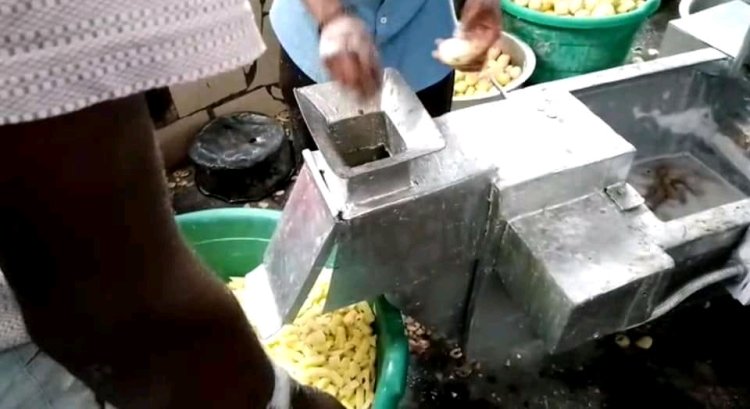 Goma: les jeunes étudiants de l'ISTA ont inventé une machine électrique capable d'éplucher 30Kg de pommes de terre en 5 minutes et coupe fritte