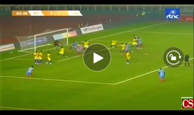 RDC vs Gabon : retour sur le magnifique coup franc de Meschack Elia qui a heurté le poteau (Vidéo)