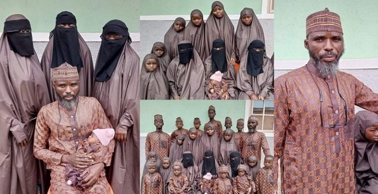 Nigeria : Un époux affole la toile en célébrant la Tabaski avec ses 3 femmes et 19 enfants (Photos)