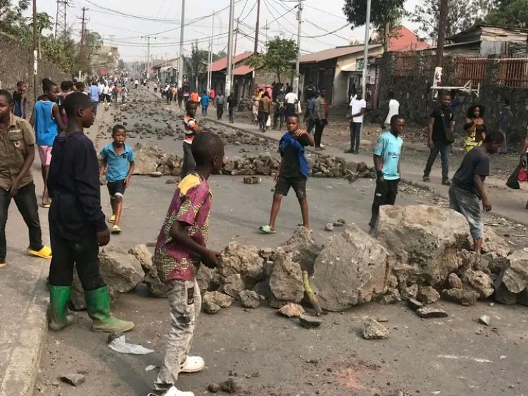 Marche anti-Monusco : Certaines artères barricadées par les manifestants à Goma ce lundi