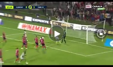 Foot/PSG vs Clermont :Ce joli but de Marquinhos sur un coup franc téléguidé de Neymar (Vidéo)