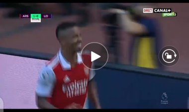 Arsenal : Scénario idéal de Gabriel Jesus qui marque un doublé devant Leicester (Vidéo)