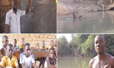 Afrique: A la découverte d'un enseignant qui se rend à l’école en nageant