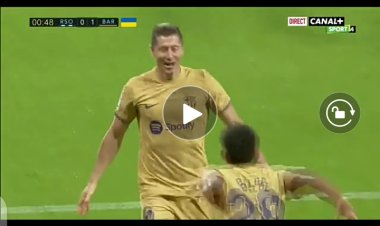 Barcelone : Le but magique de Lewandowski marqué en moins d'une minute face à la Real Sociedad (Vidéo)