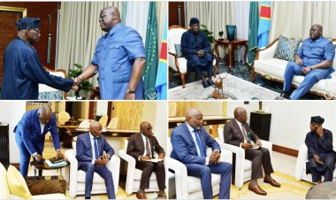 Le Chef de l'État, Félix Antoine Tshisekedi Tshilombo, a reçu ce mardi 23 août l'ancien Président Nigérian, Olusegun Obansanjo
