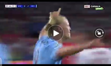 Manchester City : Le doublé inscrit par le terminator Erling Haaland devant Séville (Vidéo)