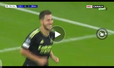 Foot : Eden Hazard retrouve le chemin des filets, voici son but avec Réal Madrid face à Celtic (Vidéo)