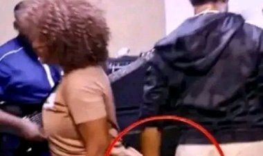 Mme Fatou, danseuse qui a été touchée aux parties intimes par l'artiste Koffi Olomide en pleine repetition parle d'un acte non "délibéré". C'était par erreur.(vidéo)