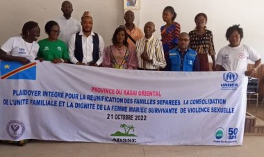 Kasaï Oriental : Une ONG sensibilise les chefs coutumiers pour la réunification des couples séparés suite aux violences lors du conflit