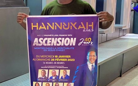 RDC : Avec son travail de qualité, le jeune designer graphiste Congolais Asifiwe Chinois reçoit la confiance du prophète Joël FRANCIS TATU pour la visibilité de son événement