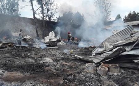 Nyiragongo : La population incendie un nganda à Kiziba ( Vidéo)