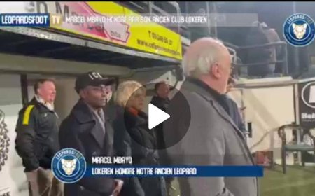 Foot : L'ancien léopards Marcel Mbayo honoré par Lokeren (vidéo)