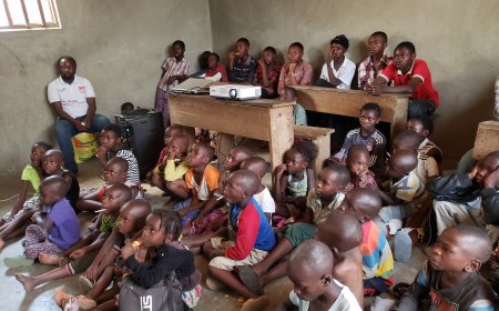 Nord-Kivu : avec son projet mon " film D'espoir " le club RFI Goma à projeté une vidéo à Kibati en faveur des enfants déplacés de guerre