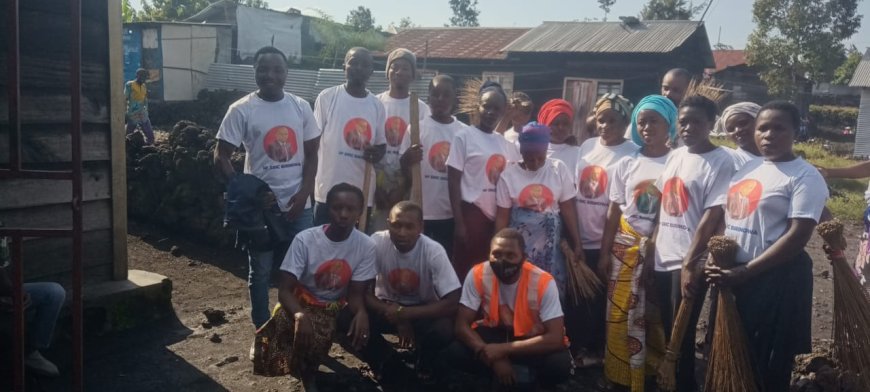 Nord-Kivu : Les jeunes membres de la Fondation Maître Éric BIRINDWA de Ndosho sur axe CAJED ont fait un Salongo ce samedi