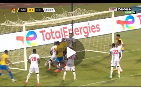 Gabon vs RDC : est-ce que le ballon a-t-il complètement franchi la ligne de but (Vidéo)