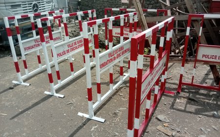 Goma: la Fondation Maître Éric Birindwa a procédé au remplacement des séparateurs routiers déjà en mauvais état ce samedi