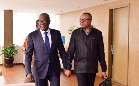 Lubaya Claudel  André  rencontre le Prix Nobel de la Paix, Docteur Denis Mukwege, pour discuter des défis cruciaux de la RDC