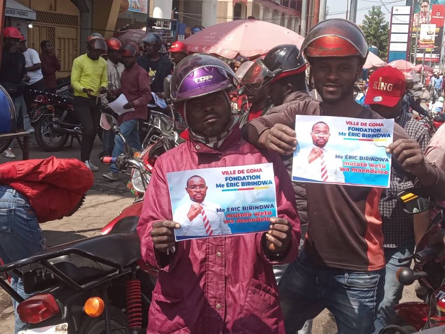 Goma: Tous les taximans motos manifestent manifestent leurs accompagnements envers Maître Éric Birindwa