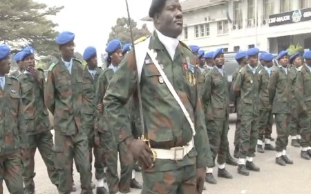 #RDC Présentation de la nouvelle tenue des #FARDC ce jeudi au camp Kokolo. Vidéo ⤵️