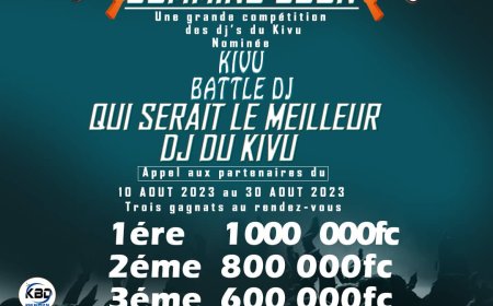 Culture : l'émission Top Mix en collaboration avec Daniel Kalimbiro Musafiri lancent le Concours "Kivu Battle DJ" avec l'appel aux partenaires du 10 au 30 août 2023