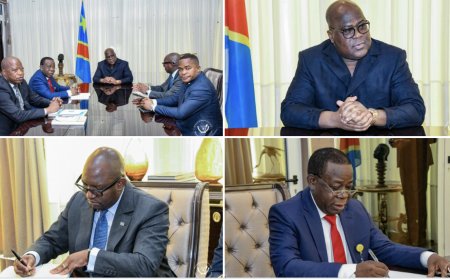 Le Chef de l’État Félix Tshisekedi a présidé, ce lundi, une réunion interinstitutionnelle consacrée principalement à la situation sécuritaire dans l’Est de la #RDC et aux élections générales de décembre 2023.