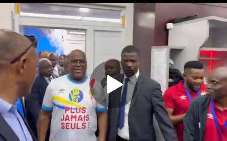 RDC vs Mauritanie : Au vestiaire Félix Tshisekedi chante Léo Messi en l'honneur de Théo Bongonda (vidéo)