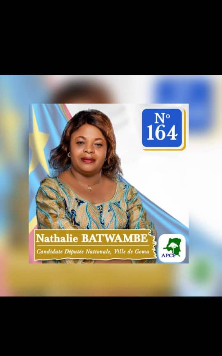 Élections 2023: Après quelques résultats récoltés, La candidate NATHALIE BATWAMBE domine la tendance des députés nationaux à goma