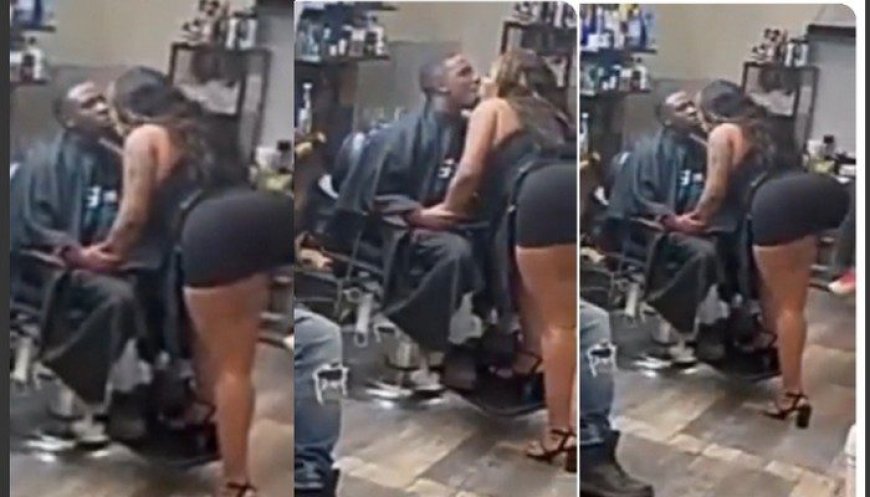 Vidéo: Ce salon de coiffure où une  »coiffeuse » embrasse les clients pendant la coupe de cheveux