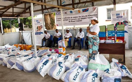 Kananga : Des femmes vulnérables reçoivent des kits de réinsertion socioéconomiques grâce au projet KOICA financé par le PNUD