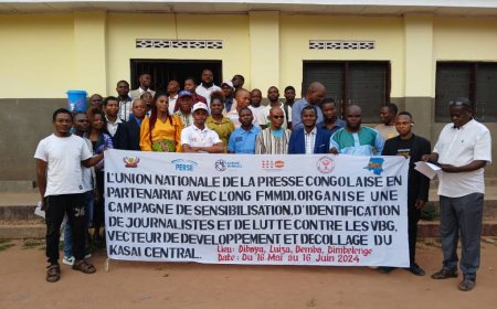 Kasaï Central : FMMDI et UNPC sensibilisent les journalistes de Luiza à la lutte contre les violences basées sur le genre grâce au projet PERSE