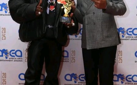 Flash/Musique : Bargoss remporte le trophée du " Meilleur nouvel artiste masculin Centrafrique" aux Africa Arts Entertainment Awards 2025