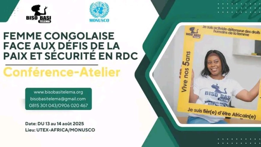 RDC : l'ONG Biso Basi Telema organise du 13 au 14 août une conférence-atelier à l'occasion de la journée internationale de femme africaine