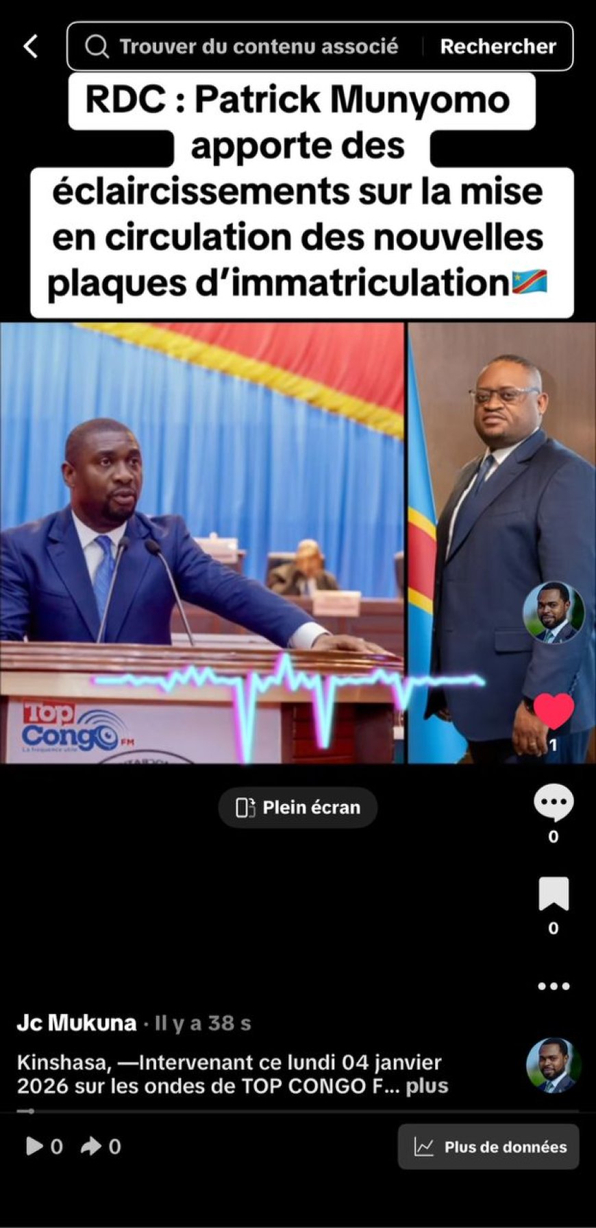 RDC : le député Patrick Munyomo rassure et clarifie sur la mise en circulation des nouvelles plaques d'immatriculation