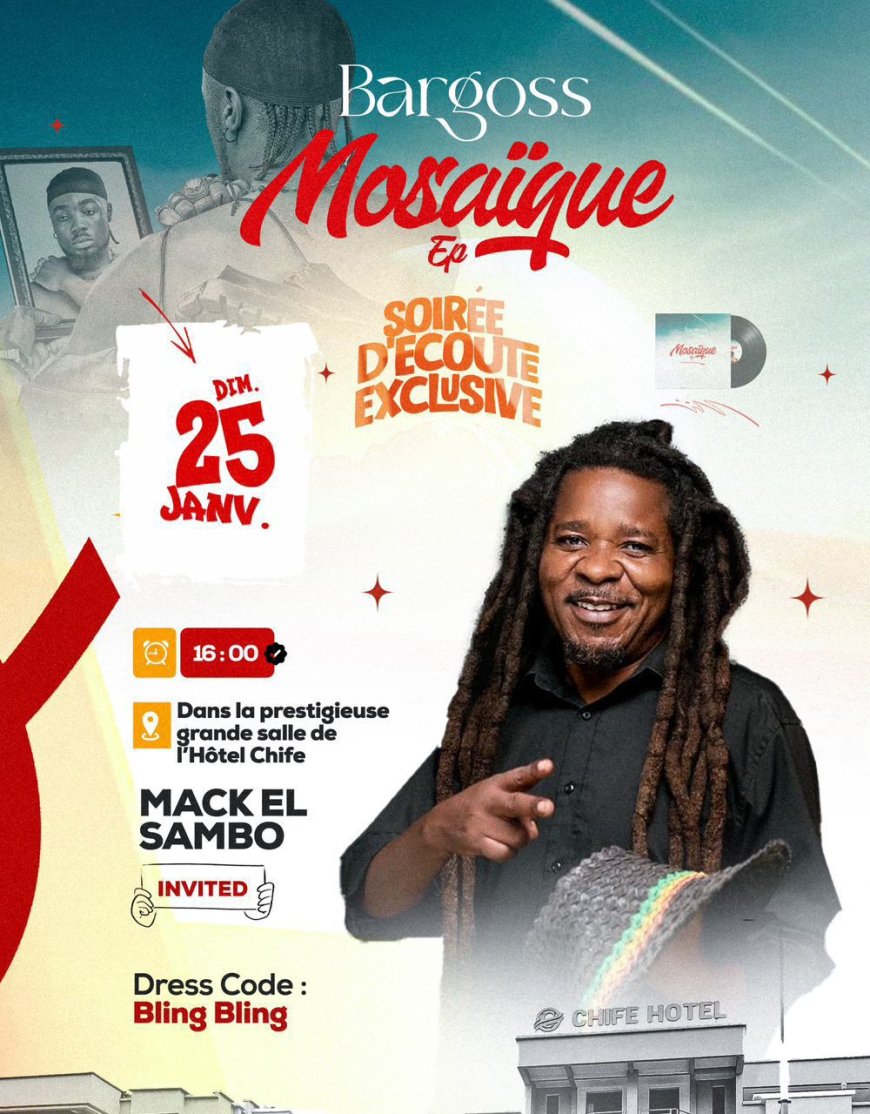 Musique : Mack El Sambo, premier invité de marque au lancement de l’EP Mosaïque de Bargoss