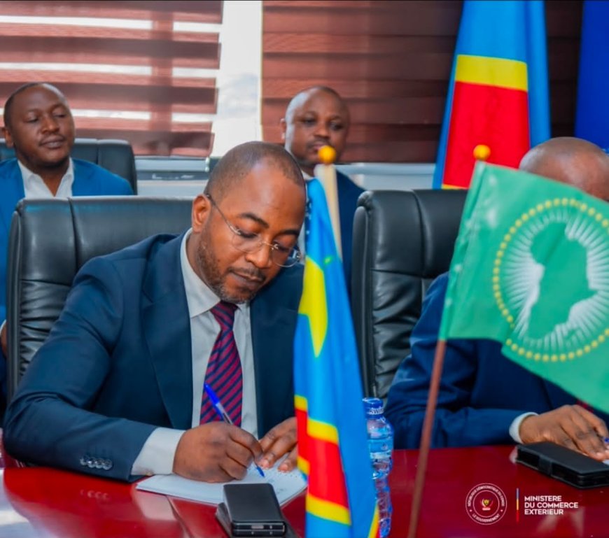 Kinshasa : Jean-Paul Lumbulumbu témoin de la signature de l’Accord de siège entre l’AUDA-NEPAD et la RDC