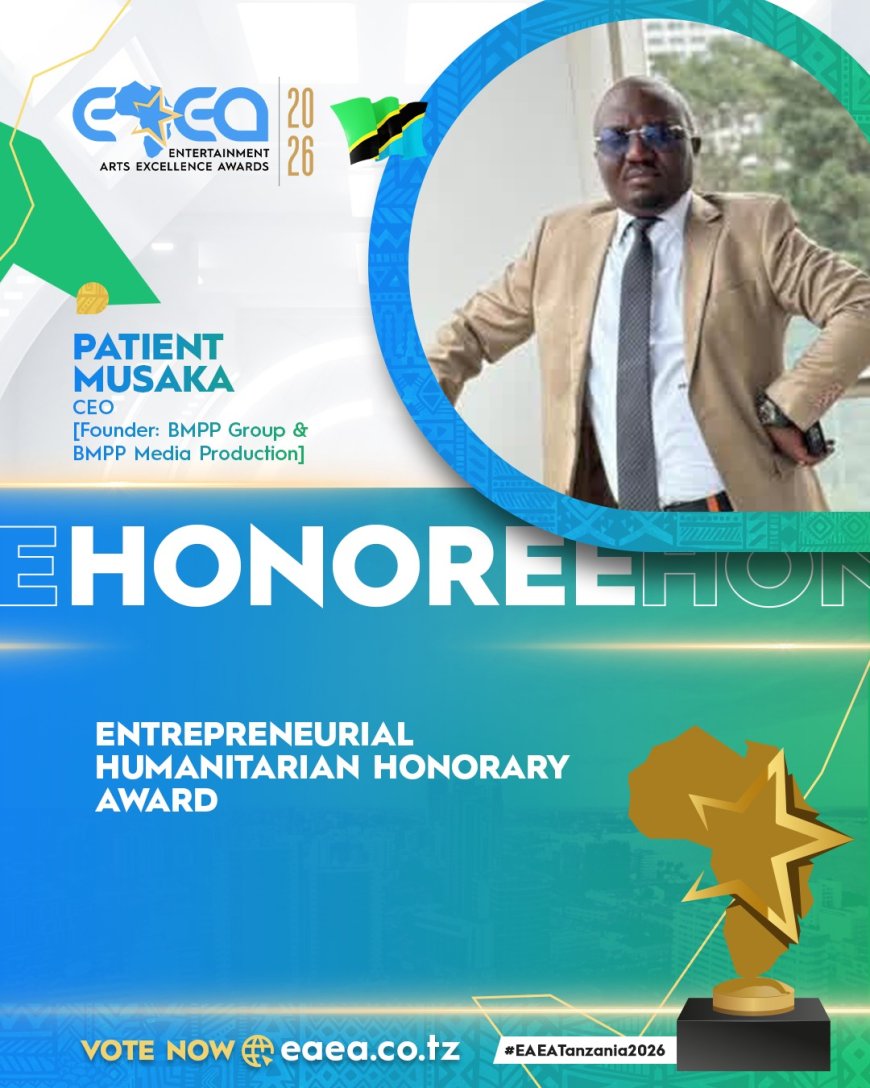 EAEA Awards Tanzanie 2026 : Patient Musaka distingué par un trophée international d'honneur pour ses grandes réalisations