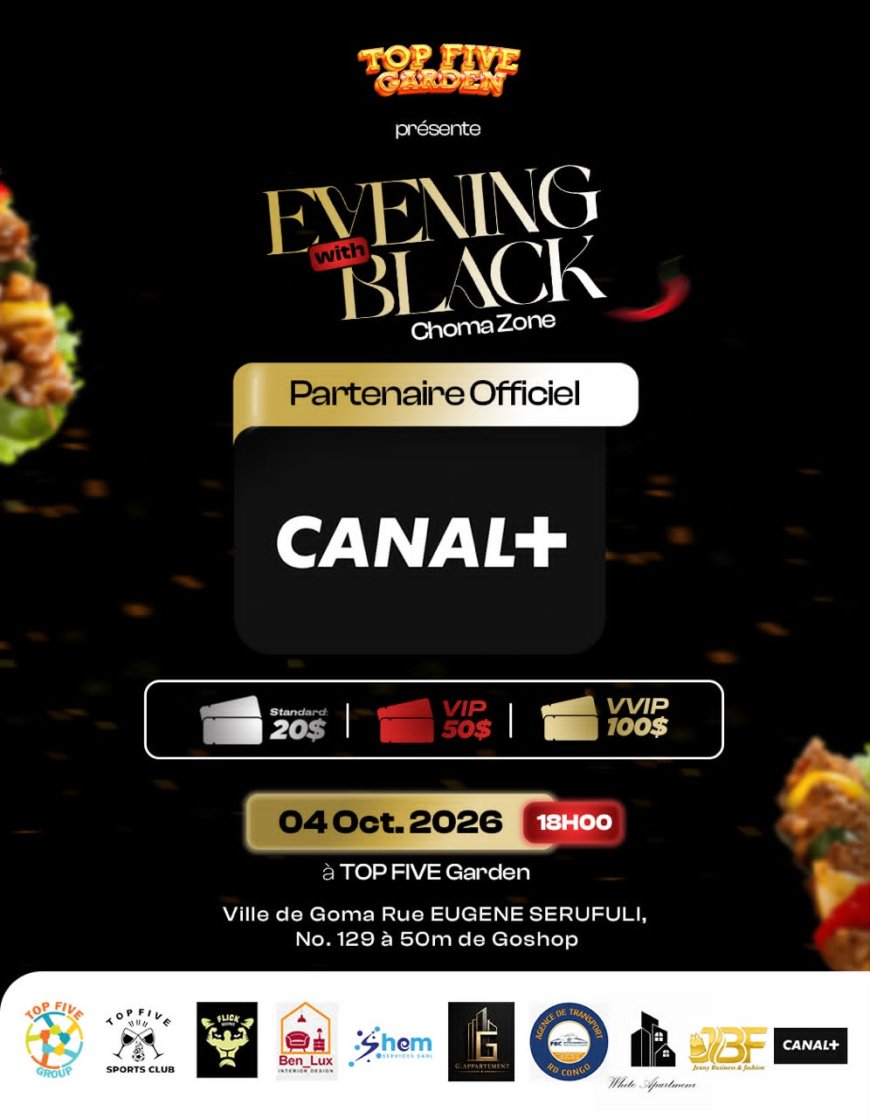 EVENING IN BLACK : Canal+ partenaire d’un grand rendez-vous culturel à Goma